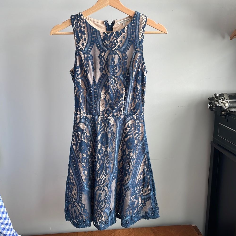 Lace overlay dress